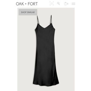 Oak + Fort Black Midi Slip Dress - NWT